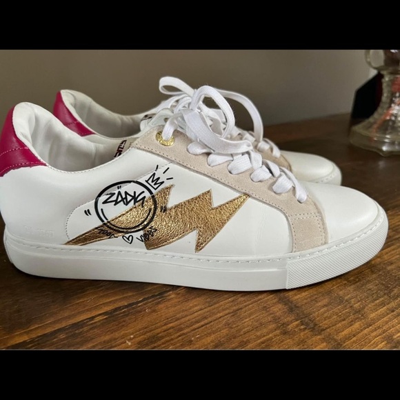 NEW Zadig and Voltaire leather sneakers - Picture 4 of 11